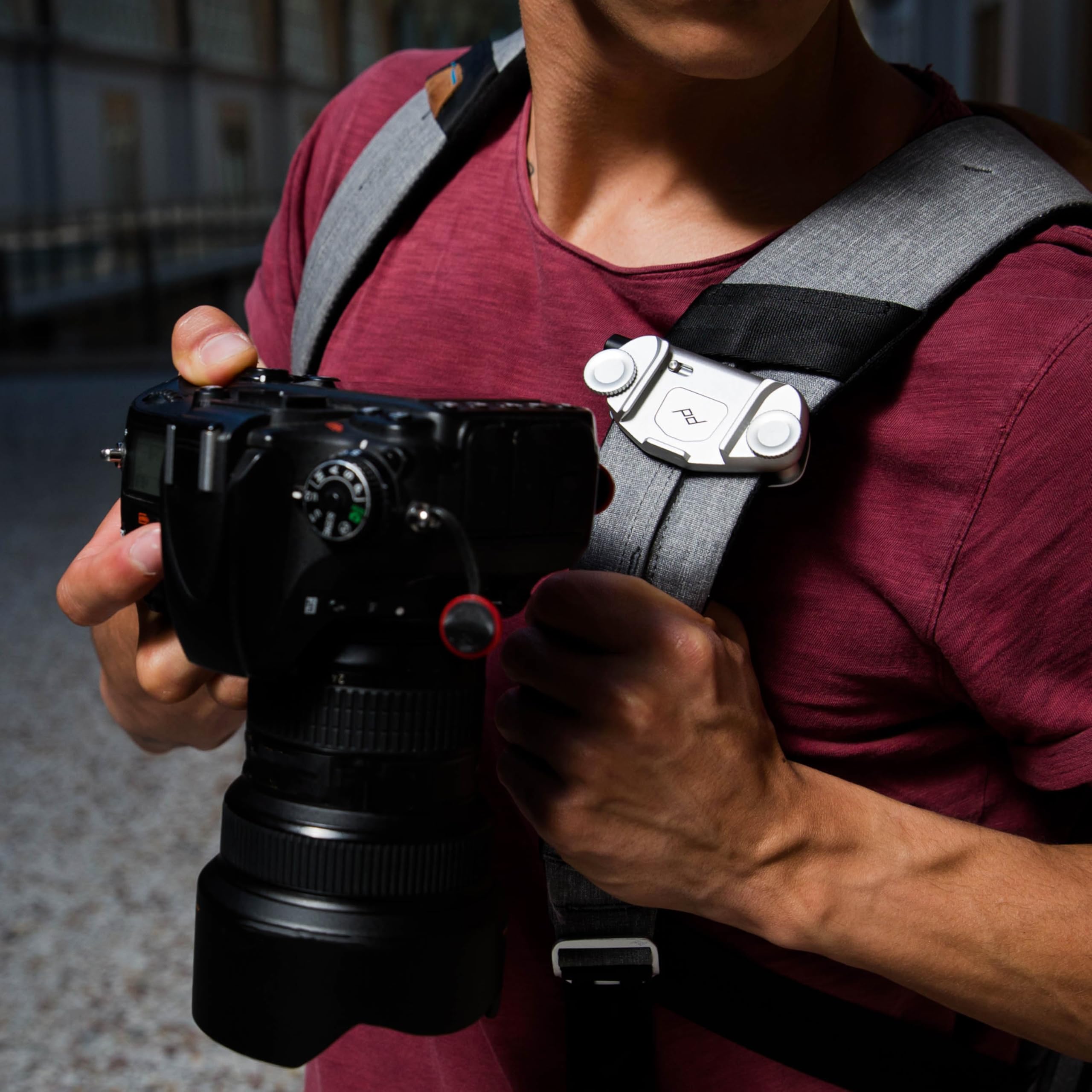 Peak Design Capture Camera Clip V3 Solo, Silver Clip Only, Holds DSLR, Compact and Point and Shoot Bodies, Secure, Stable and Accessible, Attaches to Straps and Belts, Quick Release, 200 lb Capacity - Image 5