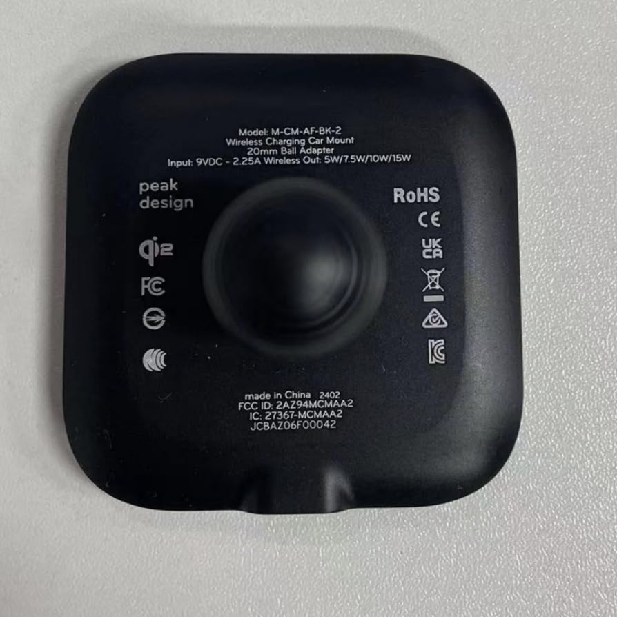 Peak Design Mobile 20mm Ball Adapter Wireless Charging Qi2 (Non-Locking M-CM-AF-BK-2) - Image 7